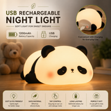 KavachCore Lying Panda Night Light – Soft Silicone Color-Changing LED Touch Lamp with Timer