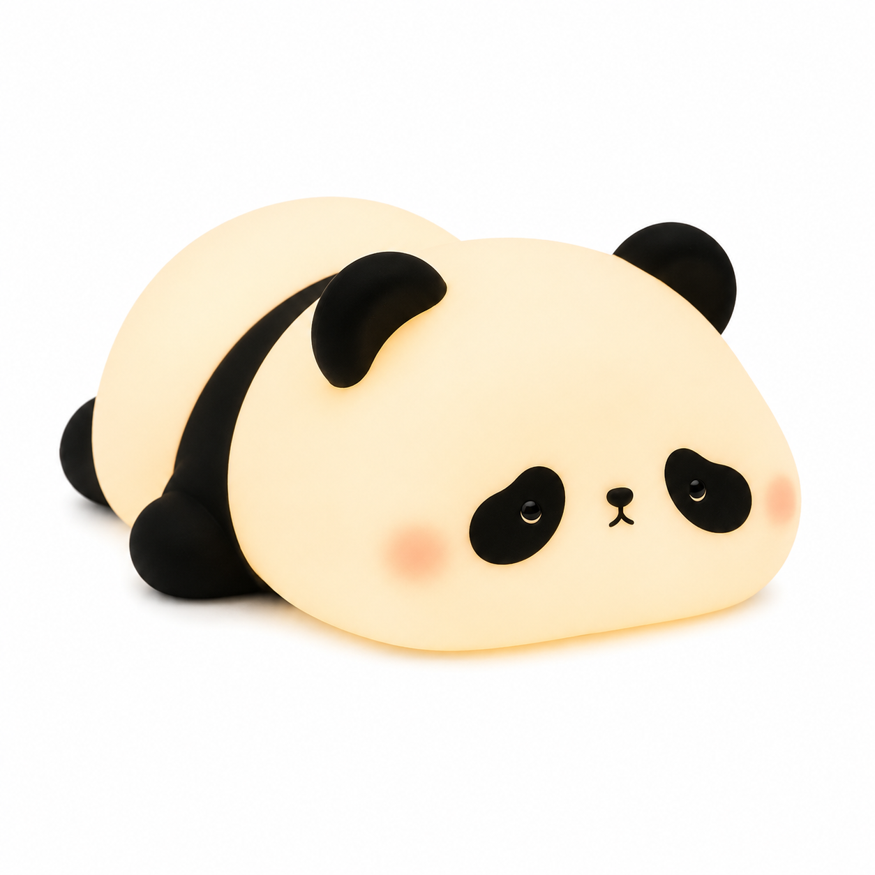 KavachCore Lying Panda Night Light – Soft Silicone Color-Changing LED Touch Lamp with Timer