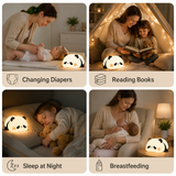 KavachCore Lying Panda Night Light – Soft Silicone Color-Changing LED Touch Lamp with Timer