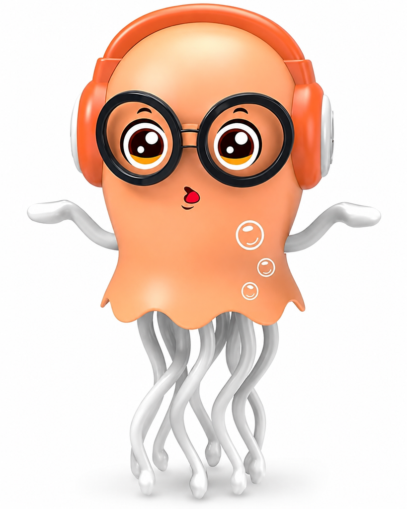 KavachCore Dancing Jellyfish Toy – Musical Automatic Moving Toy with LED Light, 360° Rotating Tentacles for Kids