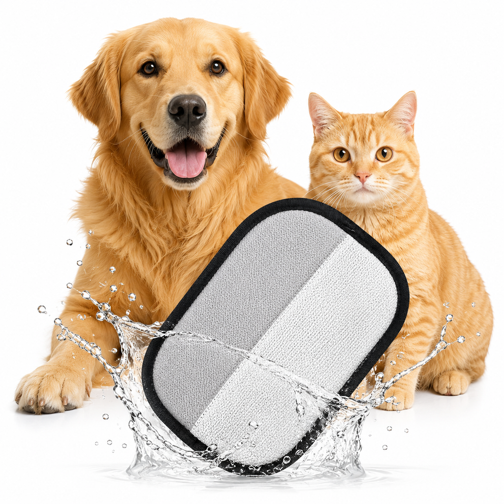 KavachCore Pet Hair Removal Glove for Cats & Dogs – 5-Finger Electrostatic Reusable Pet Hair Remover