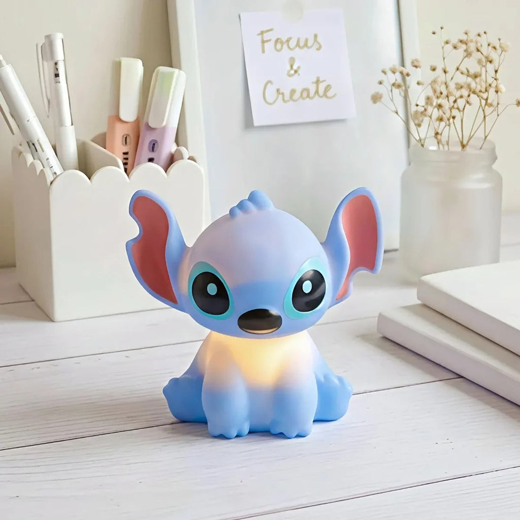KavachCore Cute Blue Character Silicone Night Light – Soft Glow Tap Lamp for Kids Room, Bedroom, Study Table & Bedside