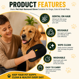KavachCore Pet Hair Removal Glove for Cats & Dogs – 5-Finger Electrostatic Reusable Pet Hair Remover