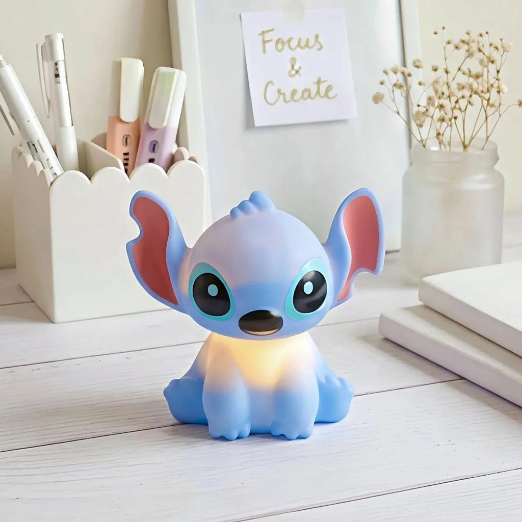 KavachCore Cute Blue Character Silicone Night Light – Soft Glow Tap Lamp for Kids Room, Bedroom, Study Table & Bedside