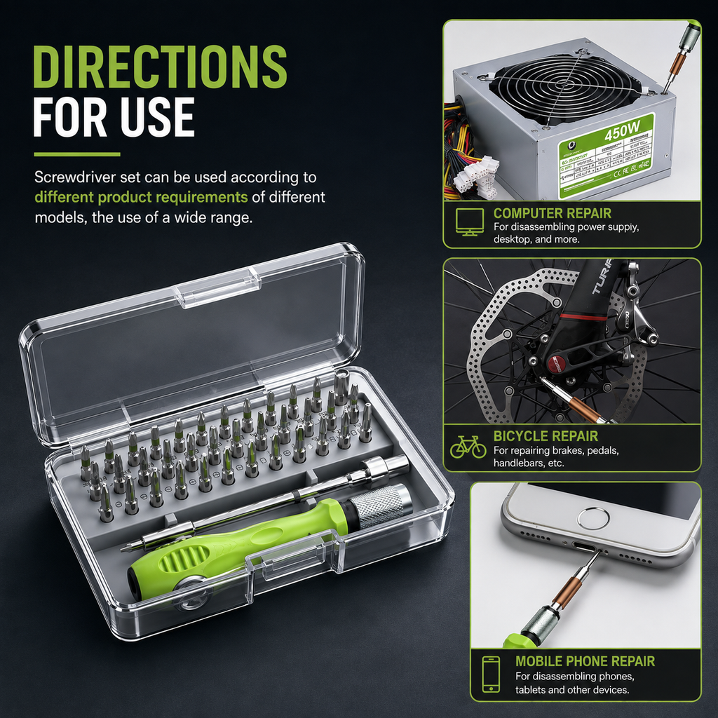 KavachCore 32-in-1 Precision Magnetic Screwdriver Set – Mini Repair & Disassembly Tool Kit