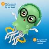 KavachCore Dancing Jellyfish Toy – Musical Automatic Moving Toy with LED Light, 360° Rotating Tentacles for Kids