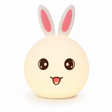 KavachCore Rabbit Silicone Night Lamp with Touch Control, Cute LED Bedside Lamp for Kids, Nursery & Bedroom