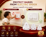 KavachCore Baby Safety Socket Plug Covers – 12 Pcs Child Safety Socket Protector