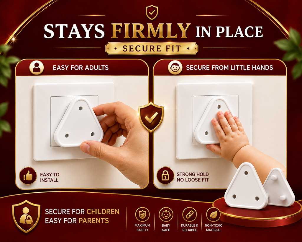 KavachCore Baby Safety Socket Plug Covers – 12 Pcs Child Safety Socket Protector