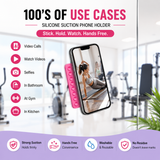 KavachCore Suction Phone Holder for Mirror, Glass & Smooth Surfaces – Hands-Free Mobile Phone Grip