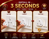 KavachCore Baby Safety Socket Plug Covers – 12 Pcs Child Safety Socket Protector