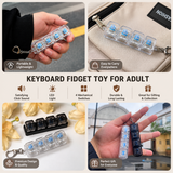 KavachCore 4-in-1 LED Keyboard Fidget Keychain – Mechanical Click Switch Stress Relief Toy