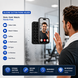 KavachCore Suction Phone Holder for Mirror, Glass & Smooth Surfaces – Hands-Free Mobile Phone Grip