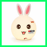 KavachCore Rabbit Silicone Night Lamp with Touch Control, Cute LED Bedside Lamp for Kids, Nursery & Bedroom